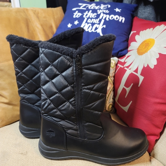 Totes Joni DK Weather Boots in Black - Picture 8 of 10